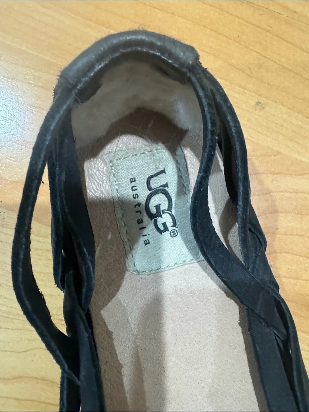 UGG Black Suede Espadrille Slip-Ons